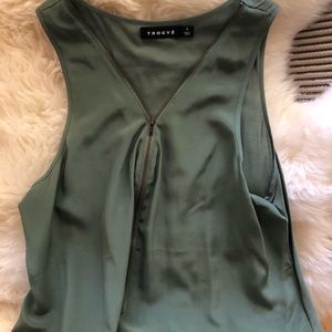 Designer navy green top
